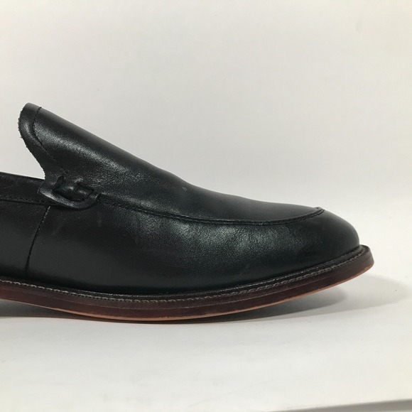 Aston Grey Salkin Black Leather Loafers Mens 11.5 Moc Toe Slip On Dress Shoes - Picture 14 of 16